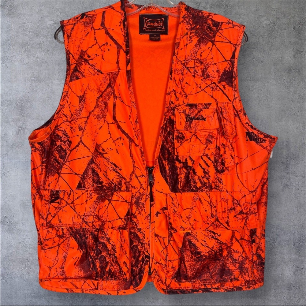 Gamehide Naked North Blaze Orange Camo Sneaker Big Game Hunting Vest Mens M